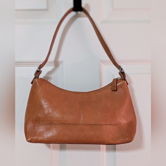 Wilson’s Leather Pelle Studio Warm Medium Brown Leather Shoulder Bag - Picture 4 of 8